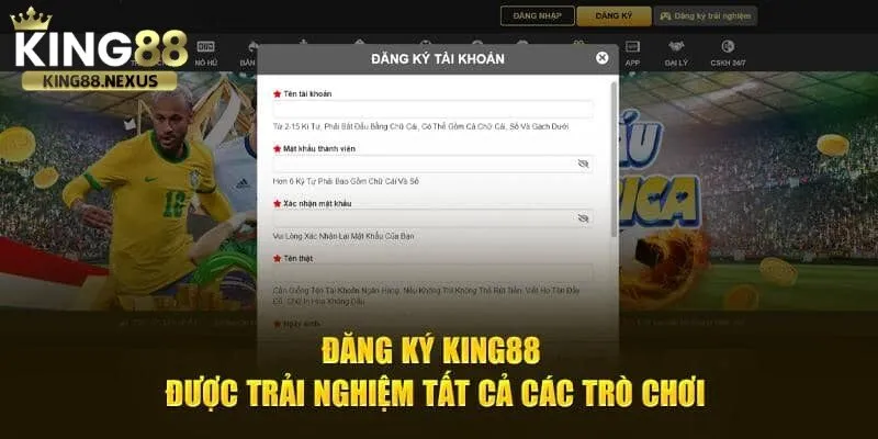Tham gia nhà cái king88 vô cùng đơn giản 